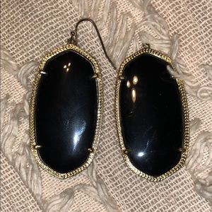 Kendra Scott Danielle Earrings in Black and Gold